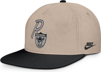 Nike Las Vegas Raiders Rewind Pro Nike Mens NFL Adjustable Hat in Brown | NF570J2R8DV-SF5