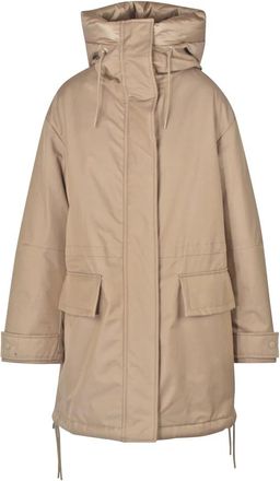 Duno Parka imbottito - Dames - Parka Jassen - Bruin - L - Katoen - Jassen