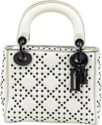 Dior Pre-owned Lady Dior - Dames - Vintage Handtas - Wit - ONE Size - Leer - Vintage