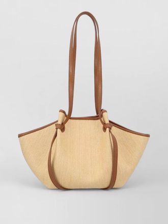 Yuzefi bucket bag contrast trim long handles