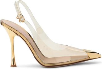 Gianvito Rossi Diana Slingbacks met Puntige Neus - Dames - Pumps - Geel - 37 1/2 EU - Leer - Schoenen