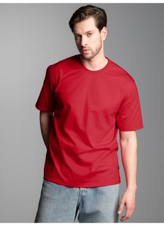 Trigema T-Shirt TRIGEMA TRIGEMA T-Shirt DELUXE Baumwolle, Herren, Gr. 4XL, braun (kirsch), Single Jersey, 100% Baumwolle, Basic, lang, Rundhals, Shirts T-Shir