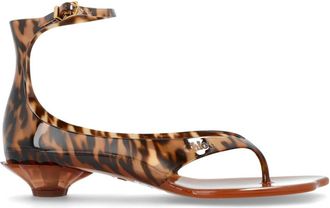 Chlo&eacute; Jelly Sandal - Dames - Sandalen met hakken - Bruin - 36 EU - Leer - Schoenen