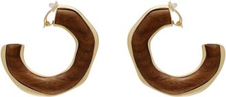 Cult Gaia Oorbellen met cirkels - Dames - Oorbellen - Bruin - ONE Size - Accessoires