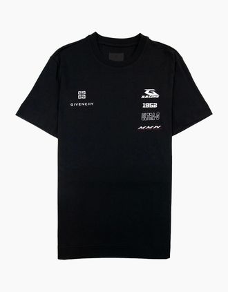 Givenchy Mens Givenchy Givenchy Racing Logo Tee Black 001 - Size: 36