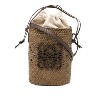 Loewe Pre-owned Bucket Bags, female, Green, Size: ONE SIZE Pre-owned Raffia Shoulder Bag