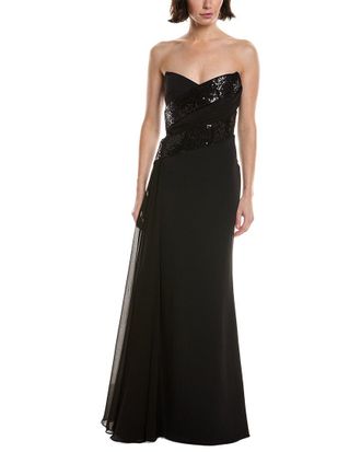 Badgley Mischka Sequin Combo Gown