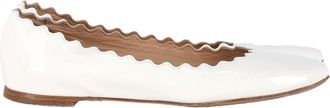 Chloé Pre-owned Womens Chloé Lauren Ballet Flats in White Patent Leather - Size 35.5 EU/IT