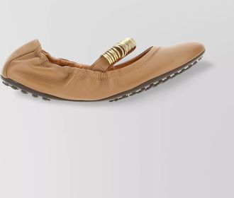 Tod's leather ballerina shoes