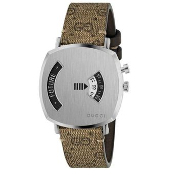 Gucci Grip Quartz Silver Dial Unisex Watch YA157415