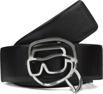 Karl Lagerfeld reversible leather belt - women - Leather - 75 - Black