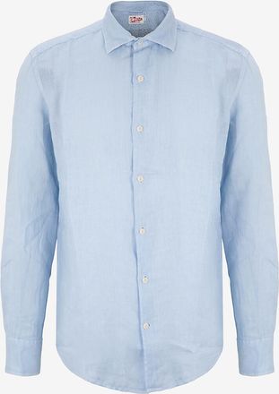 MC2 Saint Barth Langärmeliges Hemd aus Leinen Pamplona