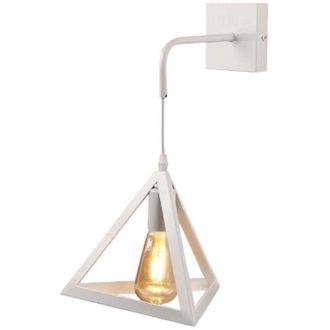 Trade Shop Trade Shop - Applique Wall Pendant Forma Triangular Estilo 3d Minimal Lamp Holder E27 Aq54 - Blanco