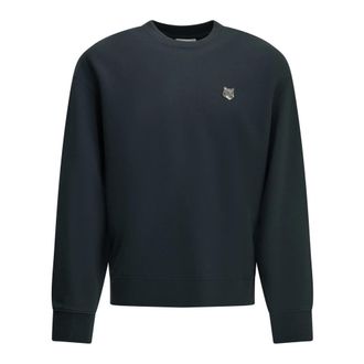 Maison Kitsun&eacute; Felpa Fox Head - - Sweatshirts & Hoodies - Uomo - Blu - L