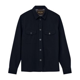 Mos Mosh Birk Traver Overshirt - Heren - Zomerjassen - Blauw - M - Jassen