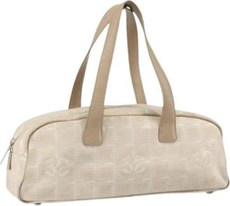 Chanel Pre-owned Handbags, female, Beige, Size: ONE SIZE Pre-owned Nylon Handbag