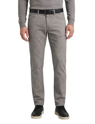 Gardeur katoenen pantalon grijze zonder omslag