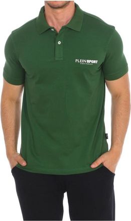 Plein Sport Polo met korte mouwen - Heren - Fitness - Groen - L - Katoen - Fitness
