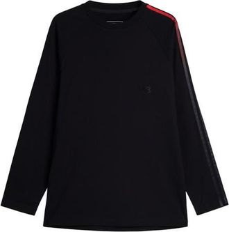 Yohji Yamamoto Oversize Gradient Stripe Cotton Jersey T-Shirt in Black at Nordstrom, Size Xx-Large