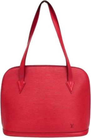 Louis Vuitton Pre-owned Lussac M52287 Schoudertas - Dames - Vintage Schoudertas - Rood - ONE Size - Leer - Vintage