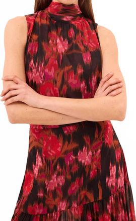 Misa Luka Mockneck Top In Blur Flora