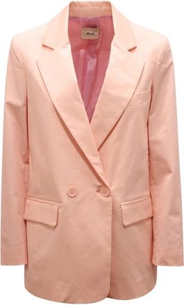 Dixie Oversized Double-Breasted Wollen Jas - Dames - Blazers - Roze - S - Wol - Jassen