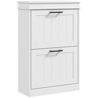 HOMCOM Zapatero estrecho 54x24x82.5 cm blanco