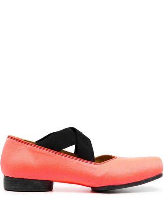 Uma Wang square-toe leather ballerina shoes - Pink