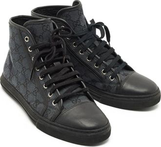 Gucci Sneakers in tela GG con design alto alla caviglia - Nero