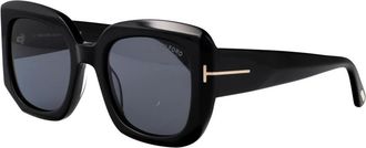 Tom Ford Stijlvolle zonnebril Carla-02 - Dames - Zonnebrillen - Zwart - 52 MM - Accessoires