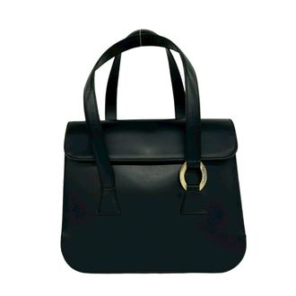 Dior Black Leather Handbag Tote Bag (Pre-Owned)