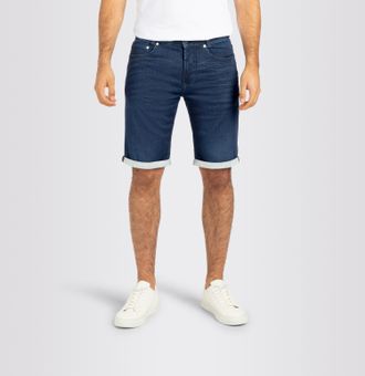 MAC Broeken Jeansbermudas MAC Jogn Bermuda, Herren, Gr. 38, N-Gr, blau (schwarz indigo authentic use), Denim/Jeans, Obermaterial: 99% Baumwolle, 1% Elasthan, knie