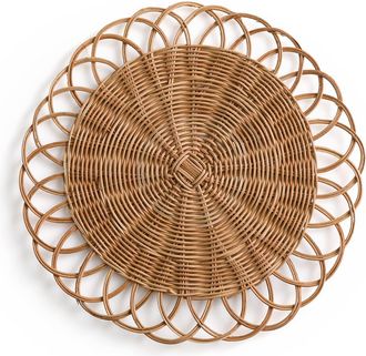 La Redoute Interieurs Set van 4 placemats in rotan, bloem vorm Doga
