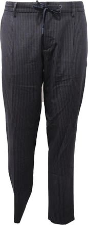 Hosio Iuw 17405P20 Chinos Con Pinces E Coulisse - Heren - Straight fit broeken - Blauw - XL - Leer - Broeken