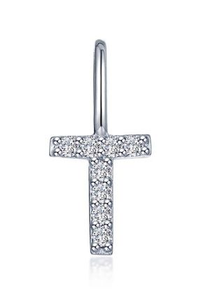 Lafonn Letter Charm Pendant in Silver T at Nordstrom
