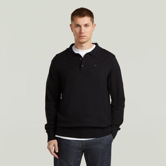 G-Star The Willem - Correct Polo Longsleeve - Zwart - Heren