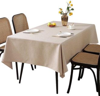 OEM Mantel, 140 X 180 Cm, Ropa De Mesa, Manteles, Repelente A La Suciedad, Impermeable, Fiestas, Algod&oacute;n Y Lino, Adecuado Para Mesas De 80 X 120 Cm
