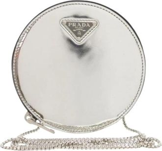 Prada Pre-owned Patent Leather Crossbody - Dames - Vintage Schoudertas - Grijs - ONE Size - Leer - Vintage