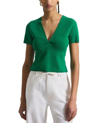 Derek Lam Belle Compact Knit Twist Front Sweater