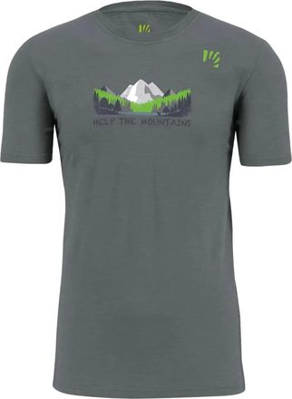 Karpos mountain-graphic T-shirt - men - Cotton - L - Grey