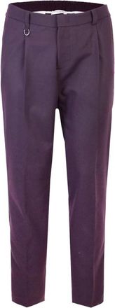 Paolo Pecora Broeken - Heren - Chinos - Paars - L - Polyester - Broeken
