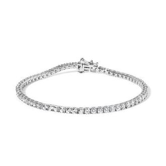 House of Brilliance 14K White Gold 4.0 Cttw Classic Lab-Grown Diamond Tennis Bracelet at Nordstrom