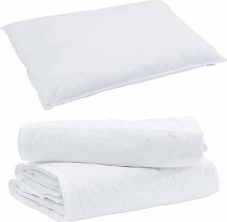 vidaXL Vidaxl - Juego De Edred&oacute;n Con Almohada 2 Pcs Blanco 140 X 220 Cm Plumas