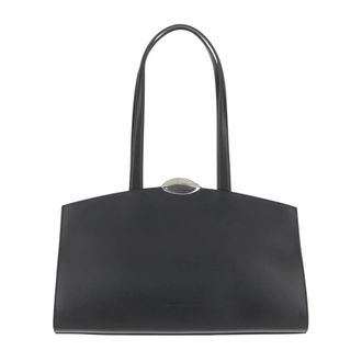 Benedetta Bruzziches Zwarte leren tas met logo - Dames - Handtassen - Zwart - ONE Size - Leer - Tassen