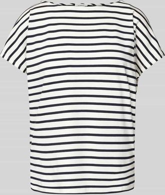 s.Oliver Red Label Relaxed Fit T-Shirt aus Viskose-Elasthan-Mix in Marine, Größe 36