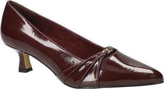 Bella Vita Ziggy Pointed Toe Kitten Heel Pump in Burgundy Patent at Nordstrom, Size 8.5