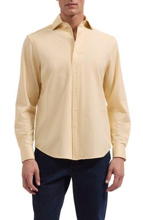 Bugatchi Devon OoohCotton Button-Up Shirt in Jojoba at Nordstrom, Size Xxx-Large