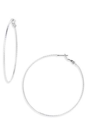 Panacea Textured Hoop Earrings in Silver at Nordstrom Rack