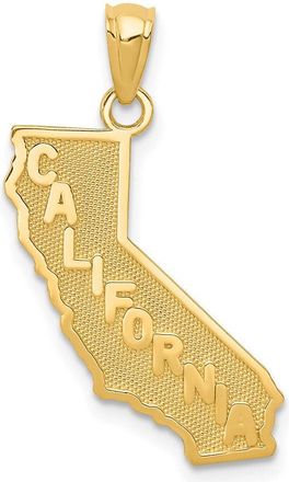 Diamond2Deal 14k Yellow Gold CALIFORNIA State Map Pendant