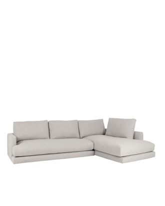 Deco Wood Sof&aacute; 3/4 plazas con chaise longue derecho tono gris claro 275x190cm